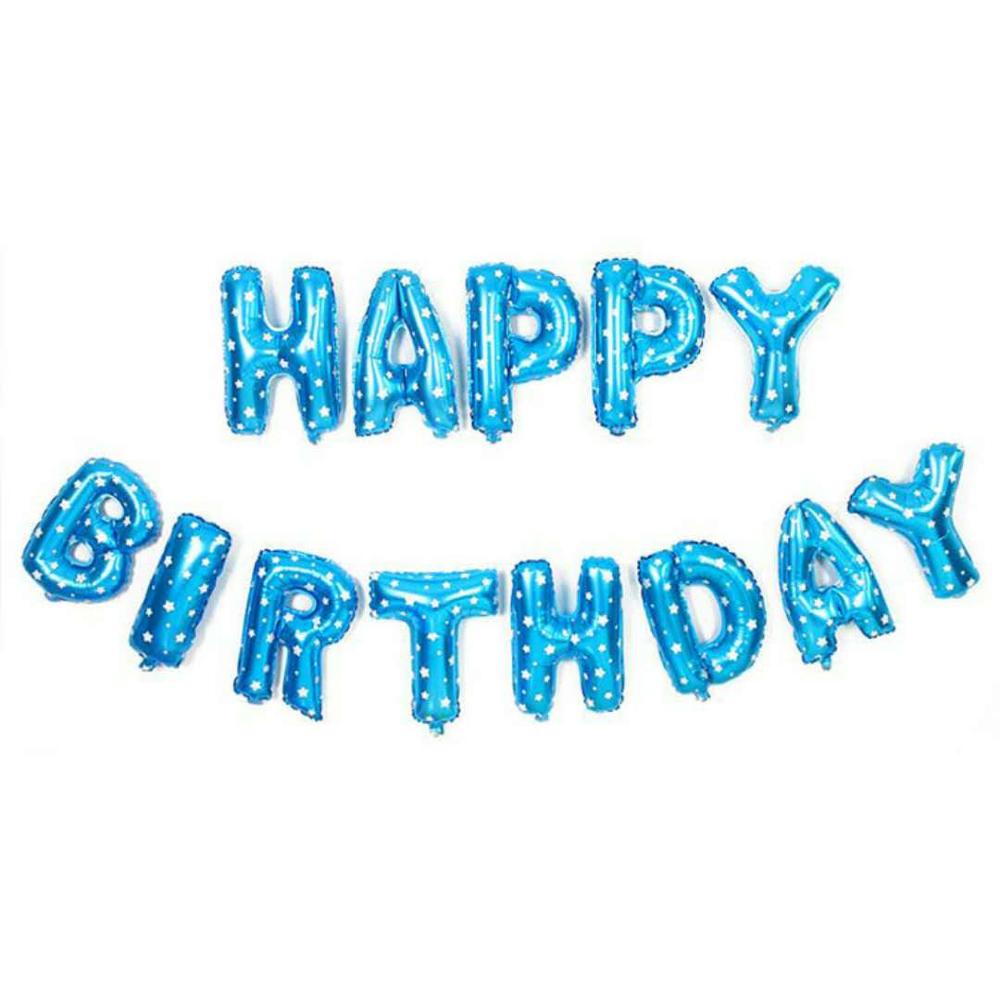 16 Zoll Englisch buchstaben, Aluminium folie ballons geburtstag dekorationen, hochzeit Party dekoration Aluminium ballon.: Blau / 16 zoll