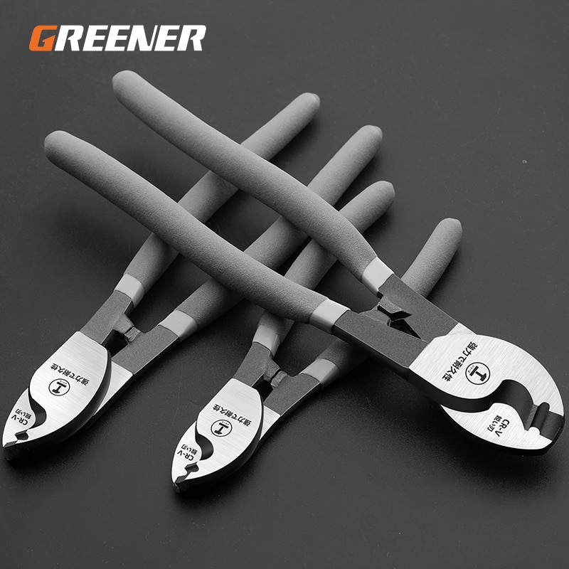 Greener Multifunction Cable Cutter Wire Strippers Diagonal Cutting Pliers Wire Stripping Side Cutters CR-V Electrical
