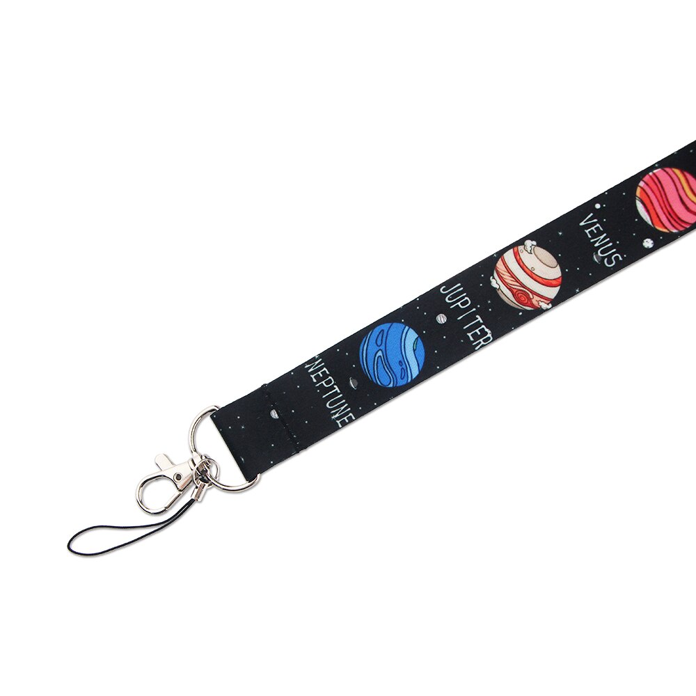 Ransitute R1116 Space Planet Lanyard Badge ID Lanyards Mobile Phone Rope Key Lanyard Neck Straps Accessories