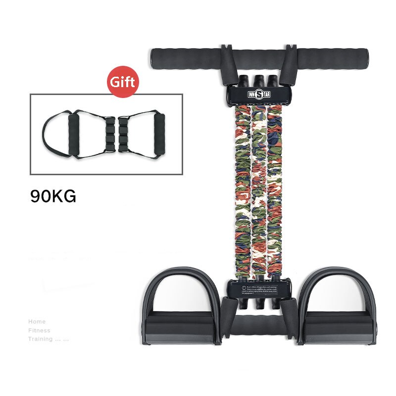 Adjustable Multipurpose Sit-Up Situp Abdominal Curl Back Muscle Gym Rubber Latex Resistance Trainer Bands Strength Training: 90kg adjustable