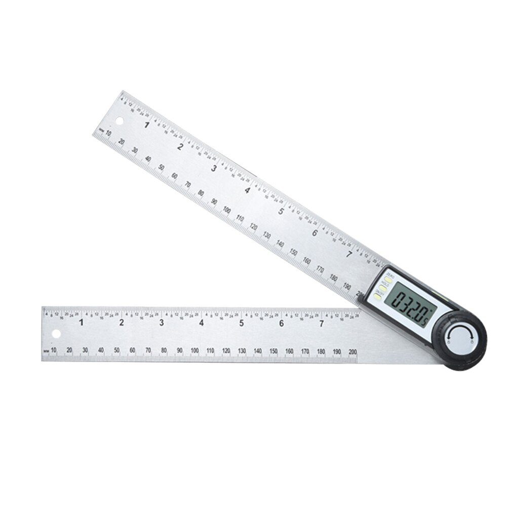 200mm LCD Digital Inclinometer Angle Meter Ruler 2 in 1 Electron Goniometer Protractor Angle Finder Scale Angle Digital Ruler: Default Title
