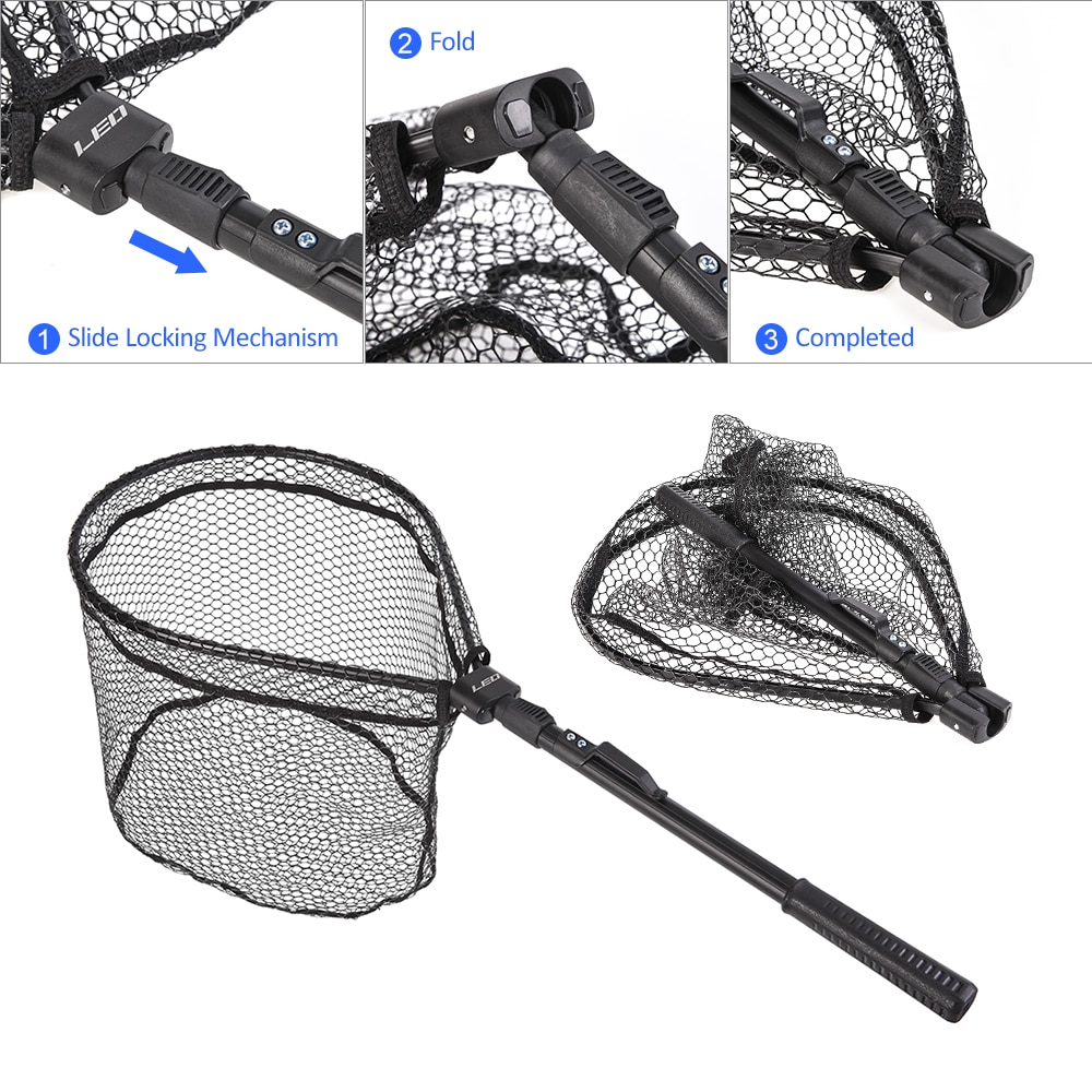 Lixada Tragbare Fliege Angeln Dreieck Brasilien Kescher Faltbare Leichte Nylon Fischernetz Aluminium Legierung Rahmen Zubehör