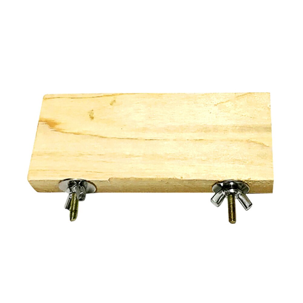 Wood Stand Platform Toy Paw Grinding Clean Cage Accessories For Parrot Hamster AUG889: 5x12cm