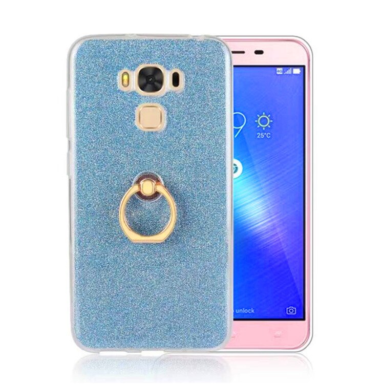 Funda de teléfono ultrafina suave TPU Gel Original con anillo de dedo para ASUS ZenFone 3 MAX ZC553KL MAX ZC520TL ZE552KL ZE520KL: ZE552KL / the blue