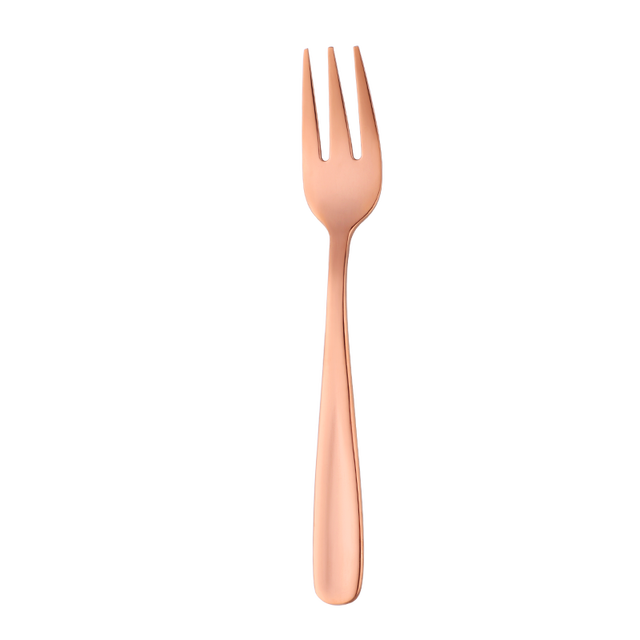 6Pcs/lot Gold Cake Forks Stainless Steel Mini Fork Thick Cutlery Fruit Fork Metal Dessert Fork for high tea Party: Rosegold