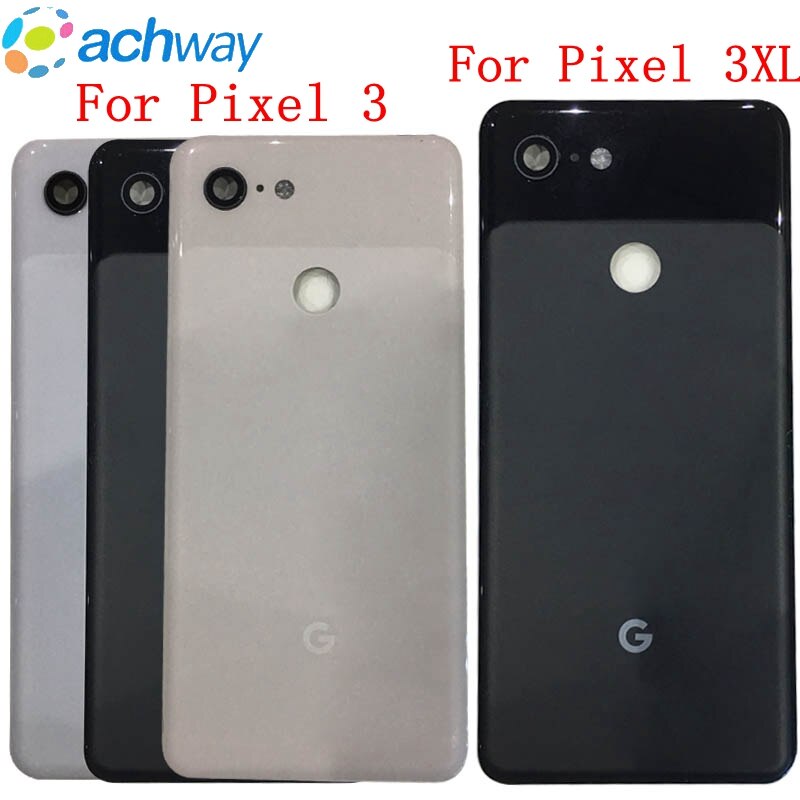 Cubierta de batería para Google Pixel 3, carcasa trasera de puerta de vidrio, carcasa trasera 3XL para HTC Google Pixel 3 XL, cubierta de batería de vidrio