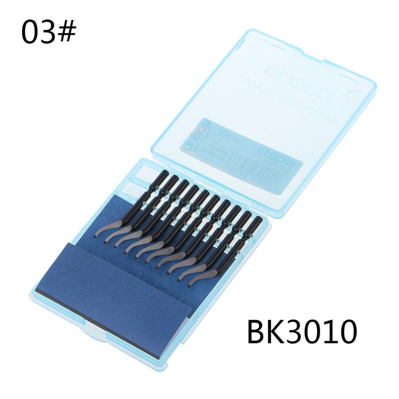 10 PCS Rapid Steel Rotary Blade BS1010 BS1018 BK3010 Blade Plastic Copper Aluminum Corner Crack Deburring Trimming processing To: BK3010