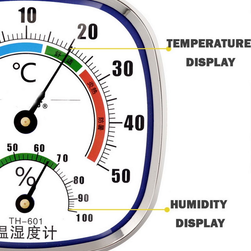 Thermometer and Hygrometer Analog Humidity Gauge Temperature Monitor for Home Office Hotel School