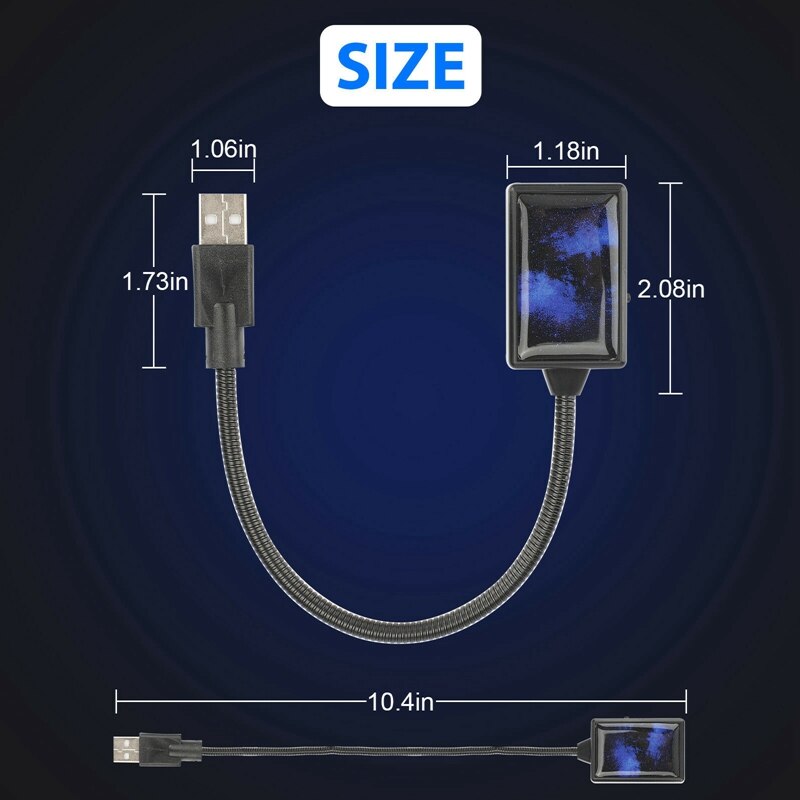 USB voiture intérieur toit atmosphère vedette ciel lampe projecteur LED étoile veilleuse