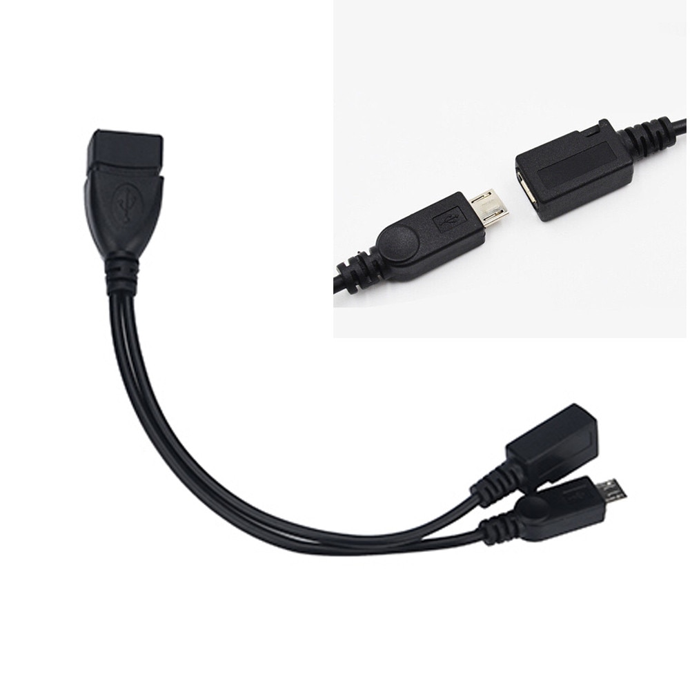 Usb Kabel Host Otg Adapter Splitter Power Female Naar Micro Mannelijke + Vrouwelijke Y Micro Usb Otg Host Kabel voor Android 20APR15