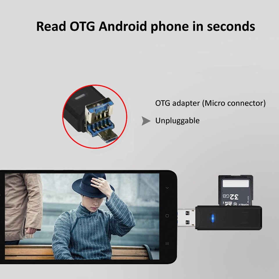 Usb 3.0 hub sd-kaartlezer micro usb type c-kaartlezer lector sd-geheugenkaartlezer voor micro sd tf usb type c otg-kaartlezers