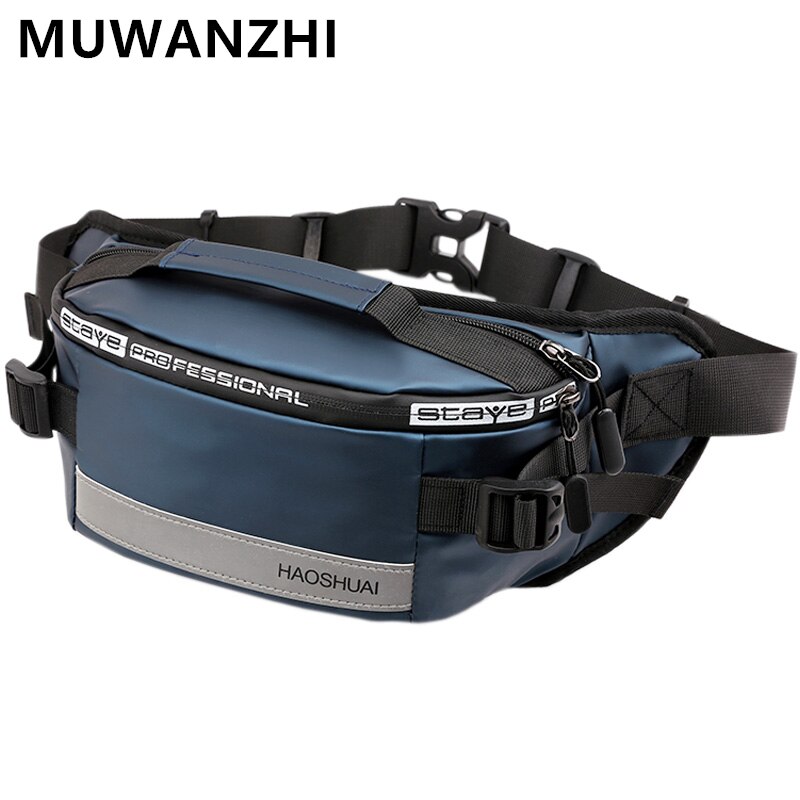 Anti Diefstal Mannen Riem Bodybag Grote Capaciteit Hip Reflecterende Strip Enkele Schoudertas Mannen Messenger Bag Nylon Trendy borst Zak