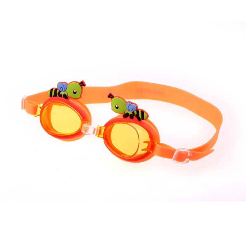 Anti-tåge vandtætte svømmebriller til børn uv-beskyttelse hd farverige svømningstræning barn svømmebriller: Orange