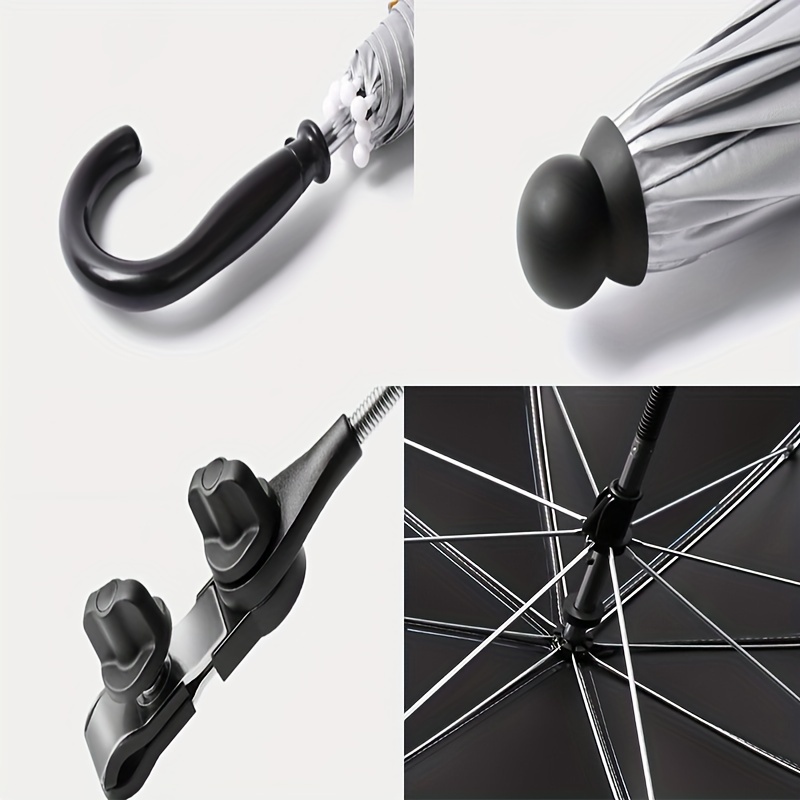 Premium Stroller Umbrella - Waterproof Sun & Rain Protection Durable 190T Canopy Manual Open Outdoor Sunshade Child Umbrella