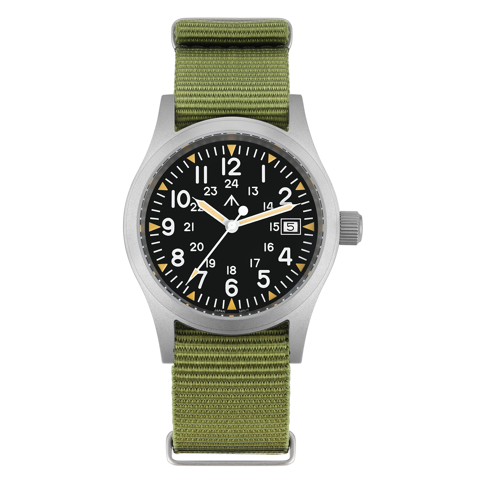 Relojes Militado ML05 Ronda 515 con movimiento de campo, cristal de zafiro con cúpula y reloj de pulsera con revestimiento AR muy transparente, relojes Vintage de 38mm: Grey