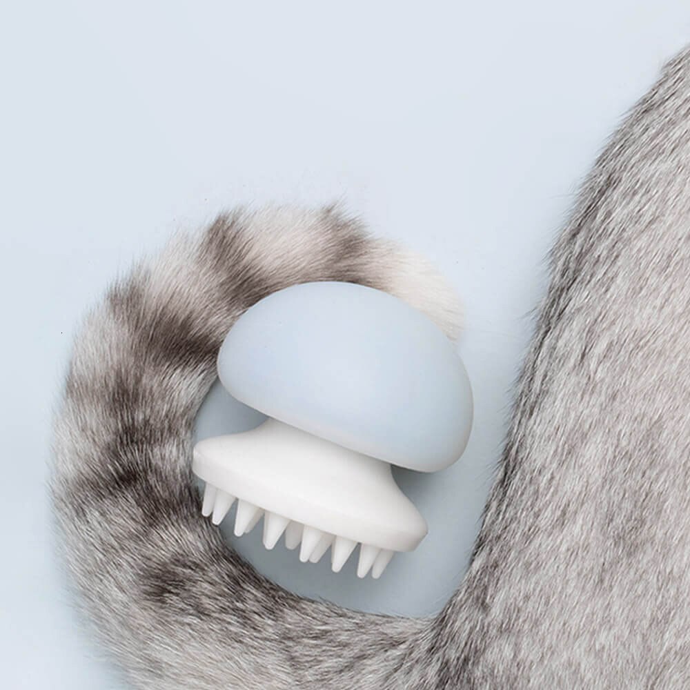 Jellyfish Pet Massager Comb Negative Ion Anti-Static For Cat Hair Clean Pet Grooming Massager Comb: White