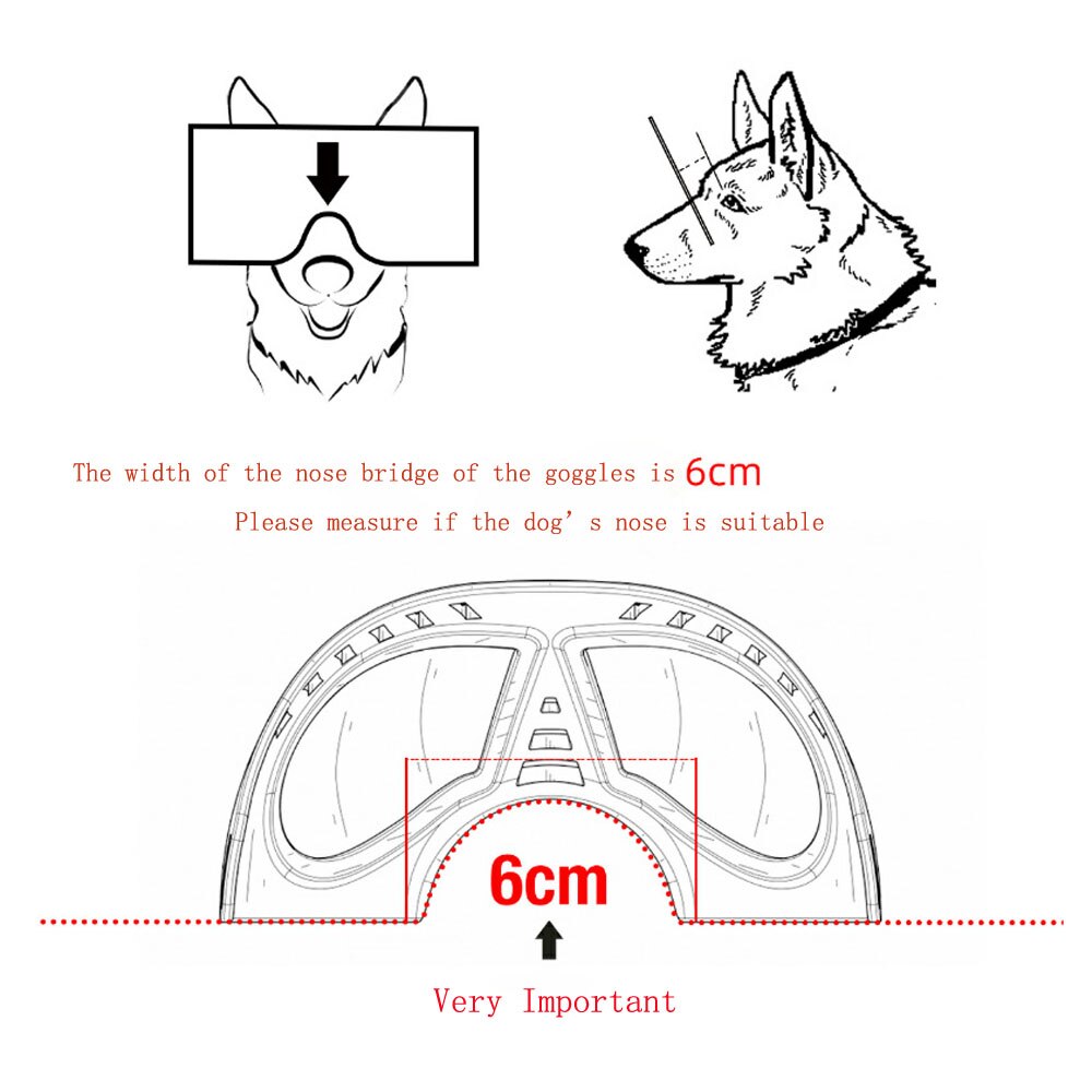 Pet Masker Bril Waterdichte Sneeuw-Proof Zachte Pvc Materiaal Hond Bril Sunglasse Hond Levert Verstelbare Voor Medium &amp; grote Hond