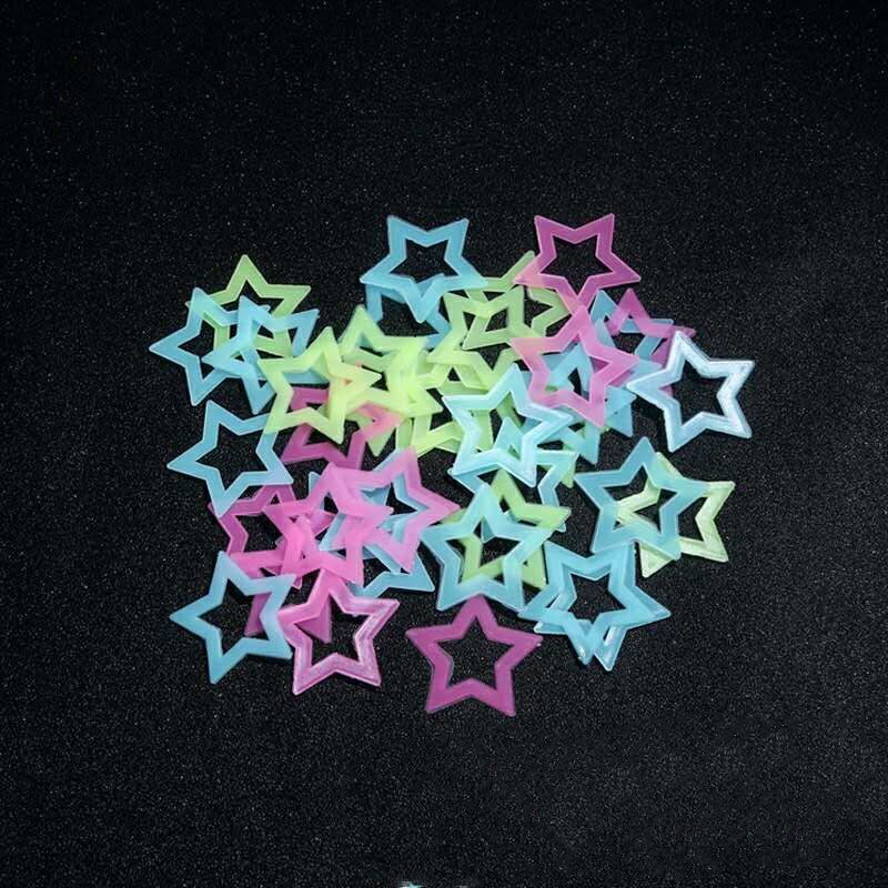 3D Hollow Star Energie Opslag Fluorescerende Glow In The Dark Lichtgevende Op Muurstickers Voor Kinderkamer Woonkamer Decal