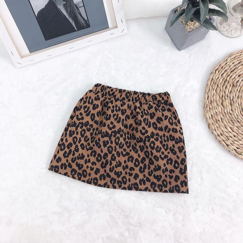 Chifuna sommer leopard mønster knap nederdele til piger 1-5 år gamle børne nederdel børne nederdel til piger børne nederdele: 3t