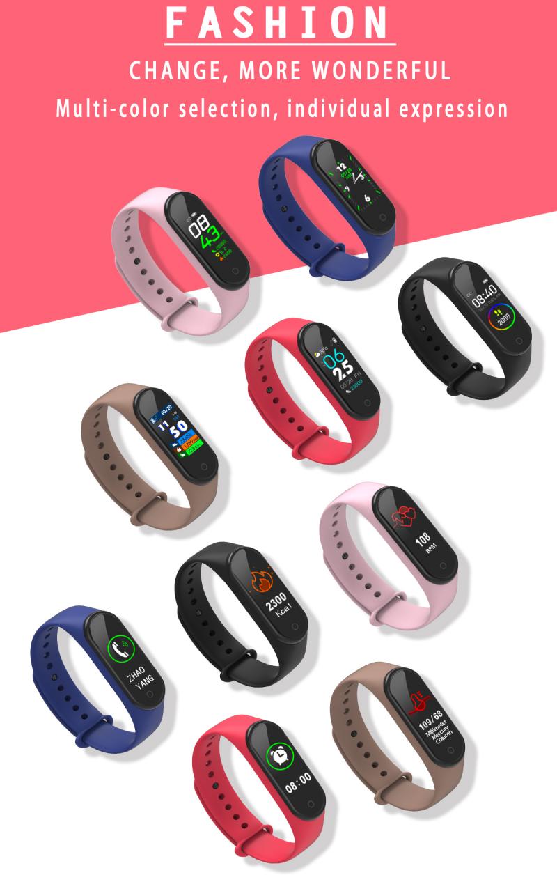 fitbit 2.0 M4 Smart Bracelet Color Screen Fitness Tracker Blood
