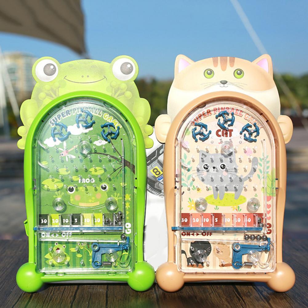 Mini Pinball Game Excellent Cartoon Animal Frogs Shape Pinball Toy Wear Resistant Pinball Machine