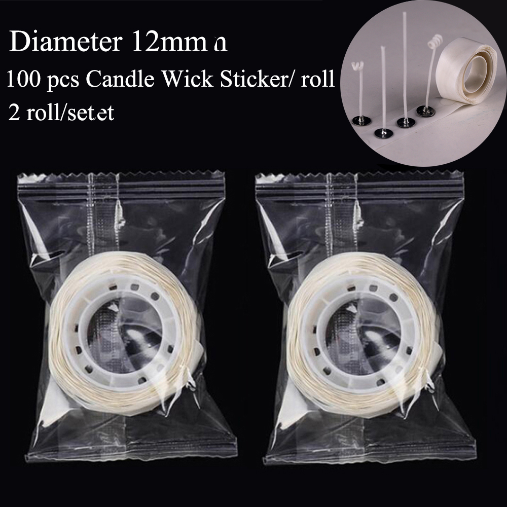 Mèches de bougies en coton tissé, noyau de cire de soja, pour bricolage, ligne de lampe à Kerosene, accessoires en bois, fabrication de bougies: 2 roll