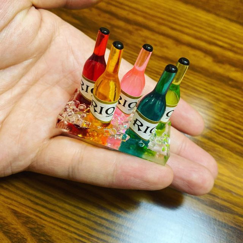 Soportes 3D para botellas de licor y bebidas, imanes de nevera, decoración del hogar pegajosa para niños, adorno de decoración del hogar: a