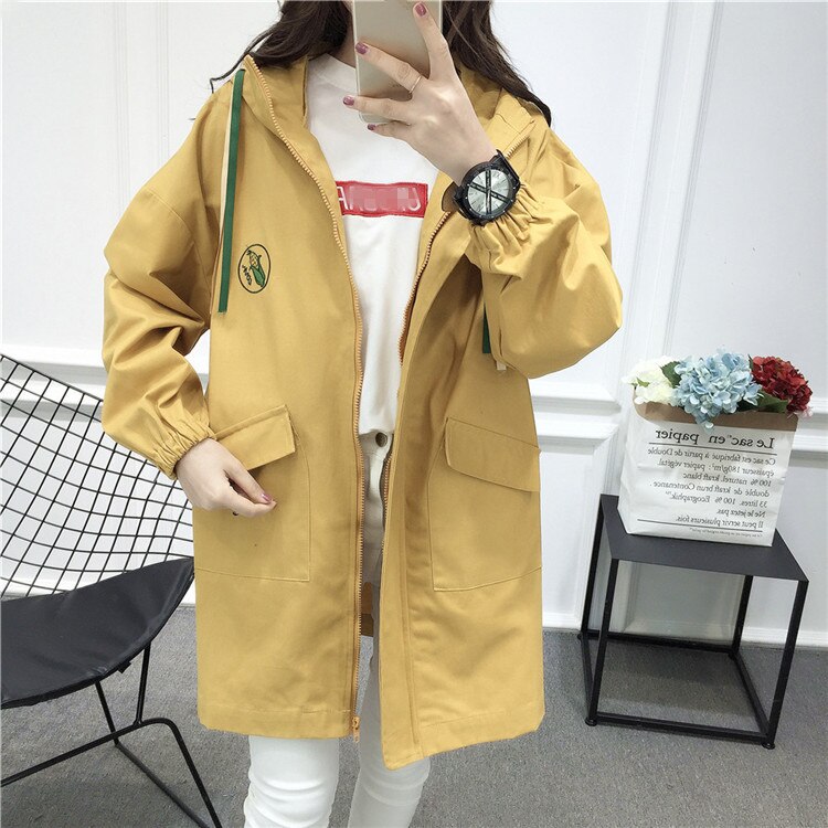 Fdfklak Große größe beiläufige kleidung für schwangere frauen schwangerschaft jacke lange mutterschaft kleidung frau trenchcoat weibliche S-2XL: Gelb / S