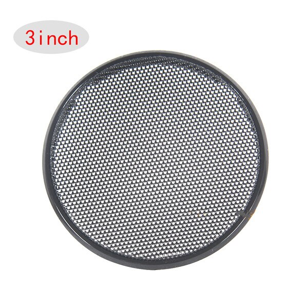 Rejilla negra para altavoces de coche, cubierta protectora de bocina redonda de malla, carcasa circular, red decorativa, bricolaje, 1/2/3/4/5/6 pulgadas, W91A: 3 inch
