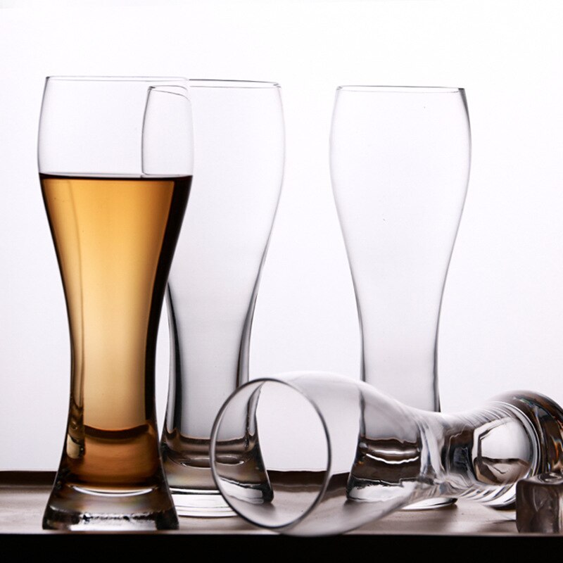 Stil klart glas øl krus rødvin kop varmebestandigt glas øl kop whisky kopper glasvarer rejse flaske bar køkken glas kop