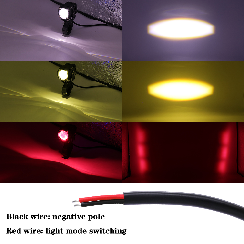 Motorrad LED Zusatzscheinwerfer Arbeitslicht Farn- und Abblendlicht Superheller Scheinwerfer Fahren Nebelscheinwerfer Universell wasserdicht