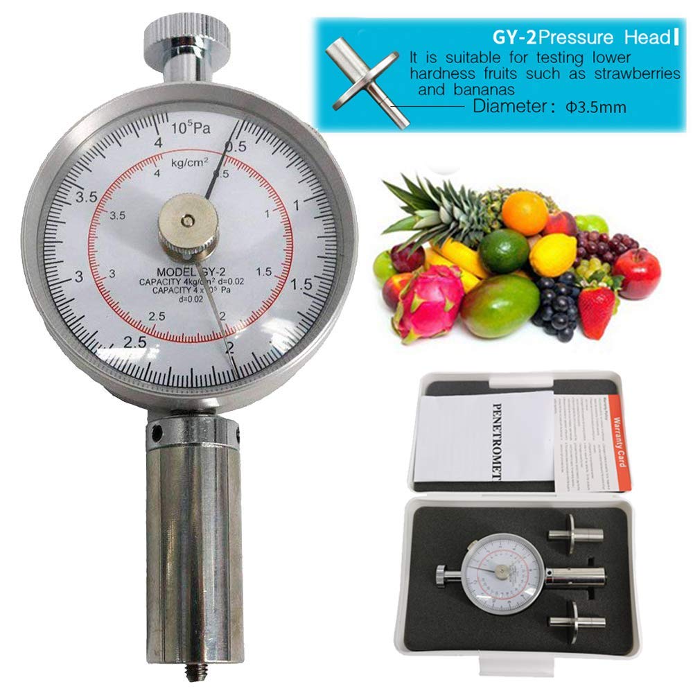 Fruit Penetrometer Fruit Hardness Tester Fruit Sclerometer for 0.5-4kg/cm 2 (x10 5pa)