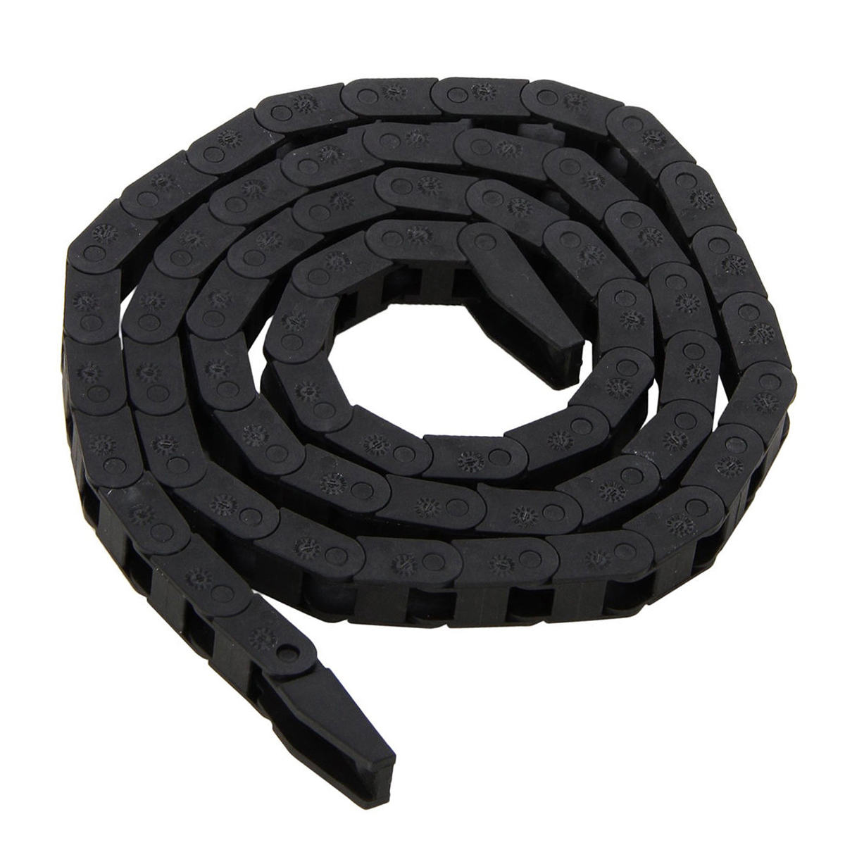 Cable Wire Carrier 7x7mm Plastic Nylon Towline Cable Drag Chain Nested for Electrical Machinery CNC Machine Tool Black