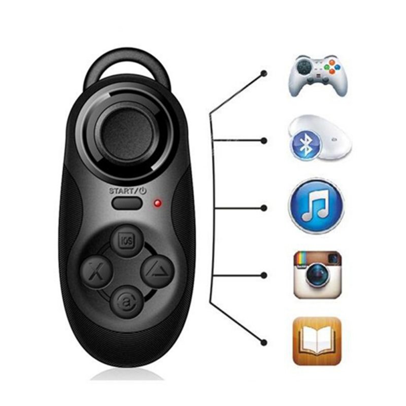 Mini Draadloze Bluetooth Game Controller Joystick Gaming Gamepad Voor Android/Ios Moblie Smart Phone Voor Iphone Voor Samsung: Black