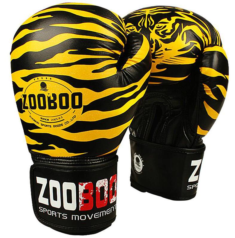 Suitable for fighting boxing matches ZOOBOO MUAY THAI PU LEATHER BOXING GLOVES FOR MEN WOMEN TRAINING IN MMA GRANT BOX: Yellow
