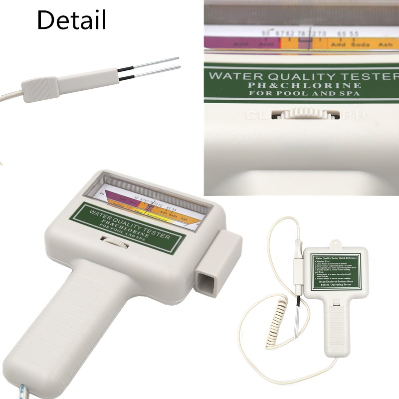 PC-101 Chlorine Meter PH Meter Chloride Testers Chlorine PH 2 in 1 Meters CL2 Tester Water Monitor Analysis Tool 30%