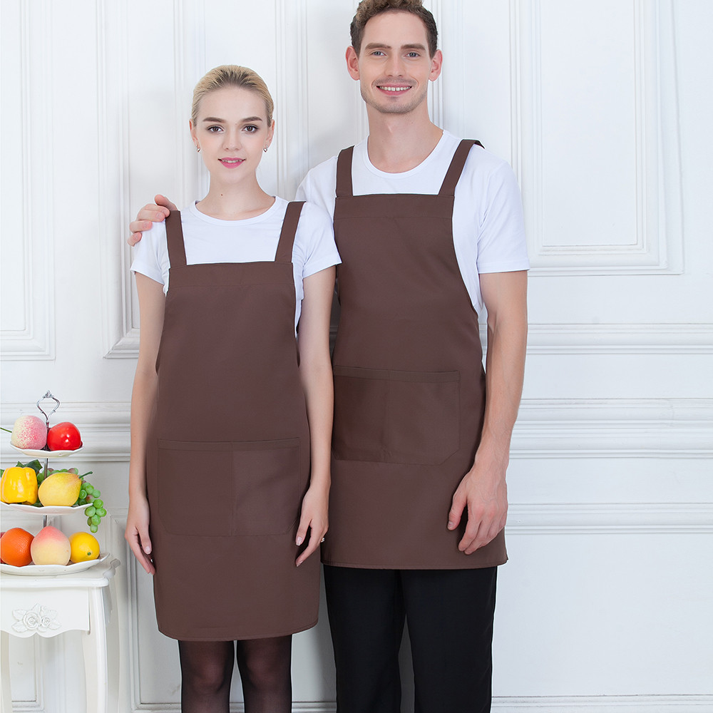 Unisex ren farve kok forklæde mad service restaurant køkken madlavning bbq catering kaffe tjener arbejdstøj uniform