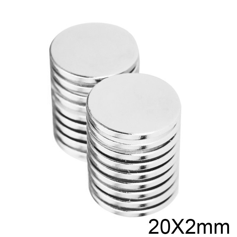 5/10/20/30/50/100pcs 20x2 Powerful Strong Magnetic Magnet 20mm x 2mm Permanent Neodymium Magnets 20x2mm Round Magnet 20*2 mm