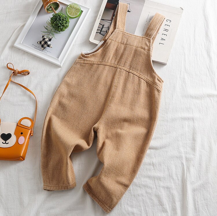 Kinderen Overalls Herfst Baby Jongens En Meisjes Overalls Peuter Infant Koreaanse Stijl Kids Overalls Juspsuit Broek: Khaki / 24M