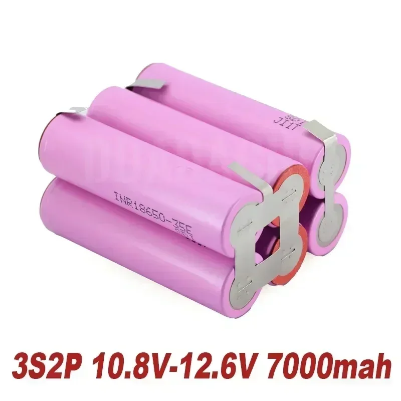 18650 battery20A 35E 3500mAh-6000mAh 3S 4S 5S 6S 8S 7.4V 12.6V 14.8V 18V 25.2V 29.6V For Screwdriver batteries weld battery pack: Blue