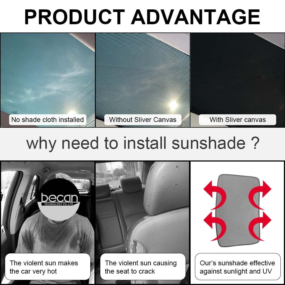 Parasol de techo de vidrio para coche Tesla, parasol frontal y trasero para parabrisas Skylight, sombreado UV, actualización, modelo 3, , 2022
