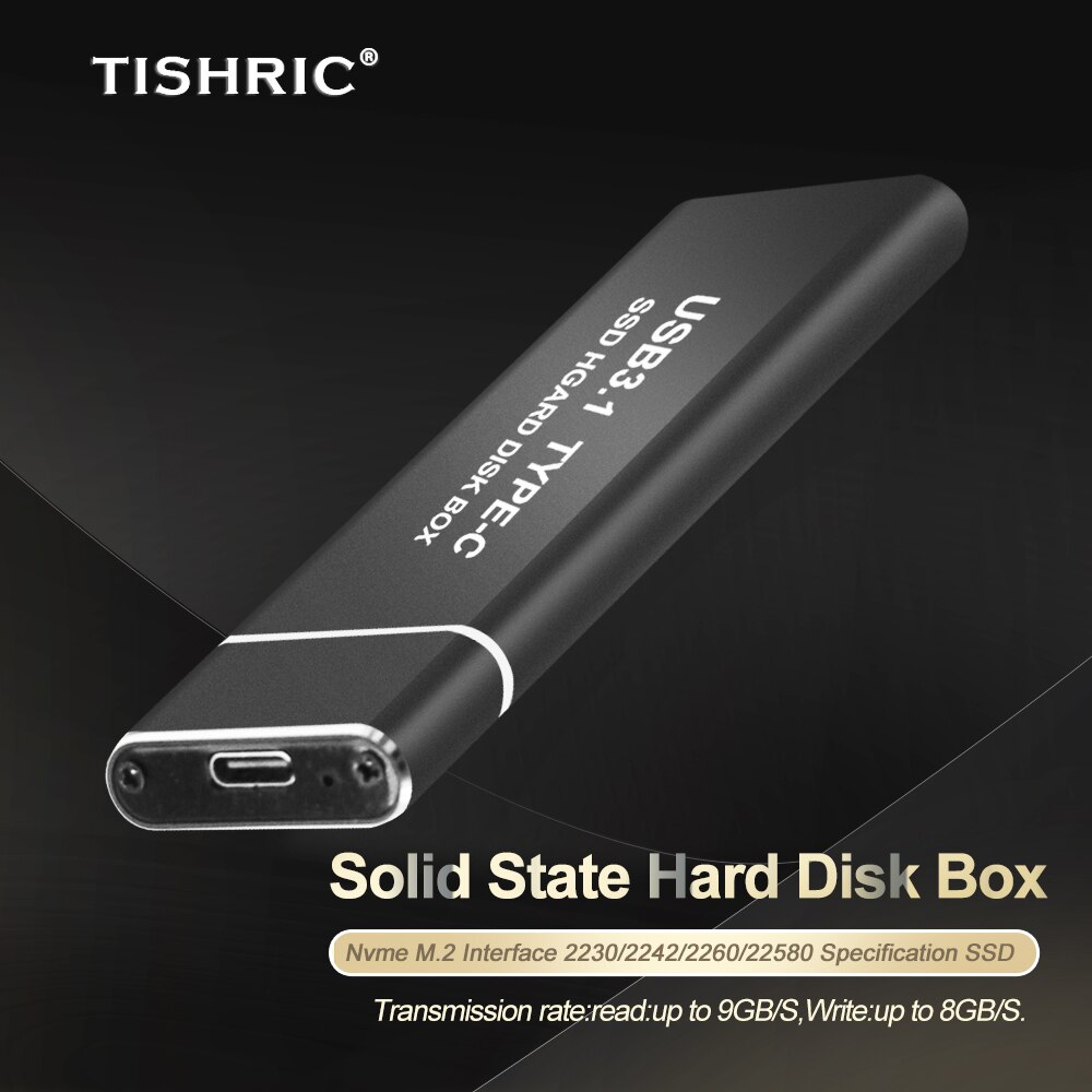 Tishric Ngff Nvme M2 Naar Type-C Usb 3.1 Externe Harde Schijf Hdd Case Harde Schijf Case Hdd Behuizing draagbare Harde Schijf