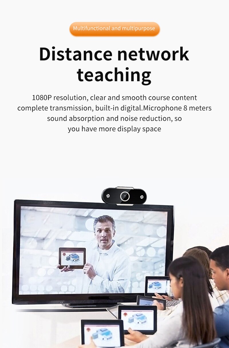 HD 480P/720P/1080P/2K Webcam Mini Computer PC Web Camera With Microphone Rotatable Cameras For Live Broadcast Video Calling