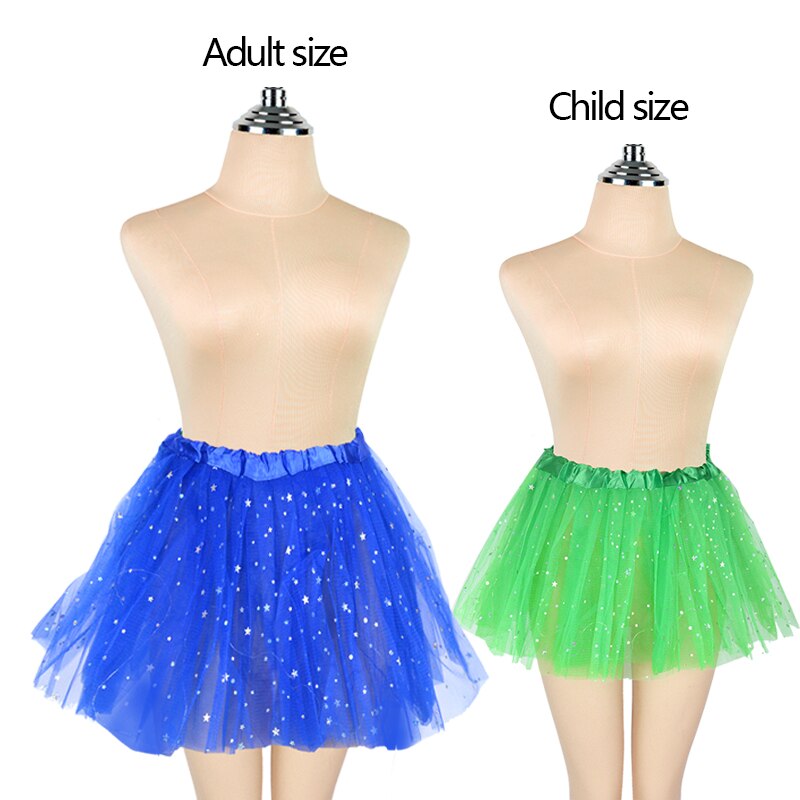 LED świecące światło spódnica z tiulu dorosłych dzieci dziewczyny księżniczka Tutu spódnica dzieci tkaniny Party taniec minispódniczka kostium ubrania Cosplay