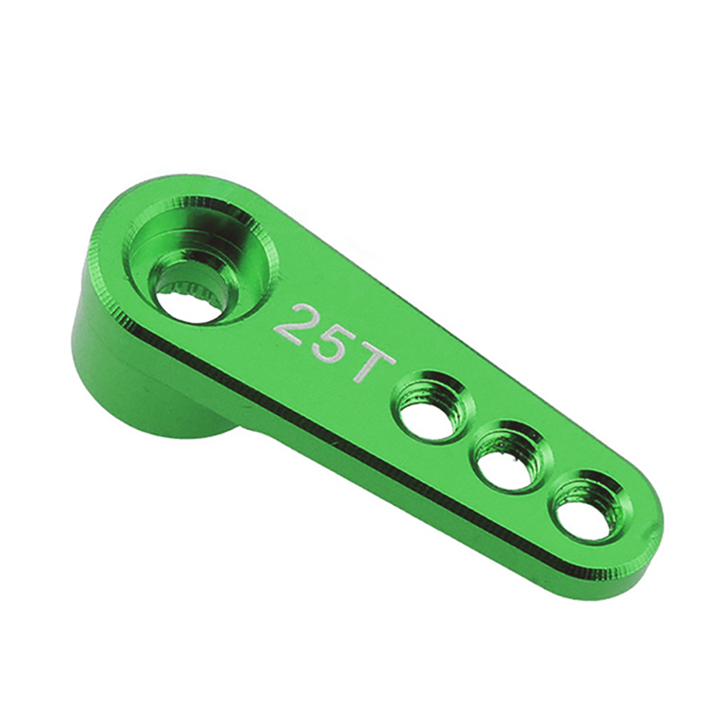 25T M3 aluminio RC Servo brazo cuerno brazo único/doble brazo para 1/10 coche trepador de control remoto barco Futaba HSP Wltoys Axial SCX10 piezas: Verde