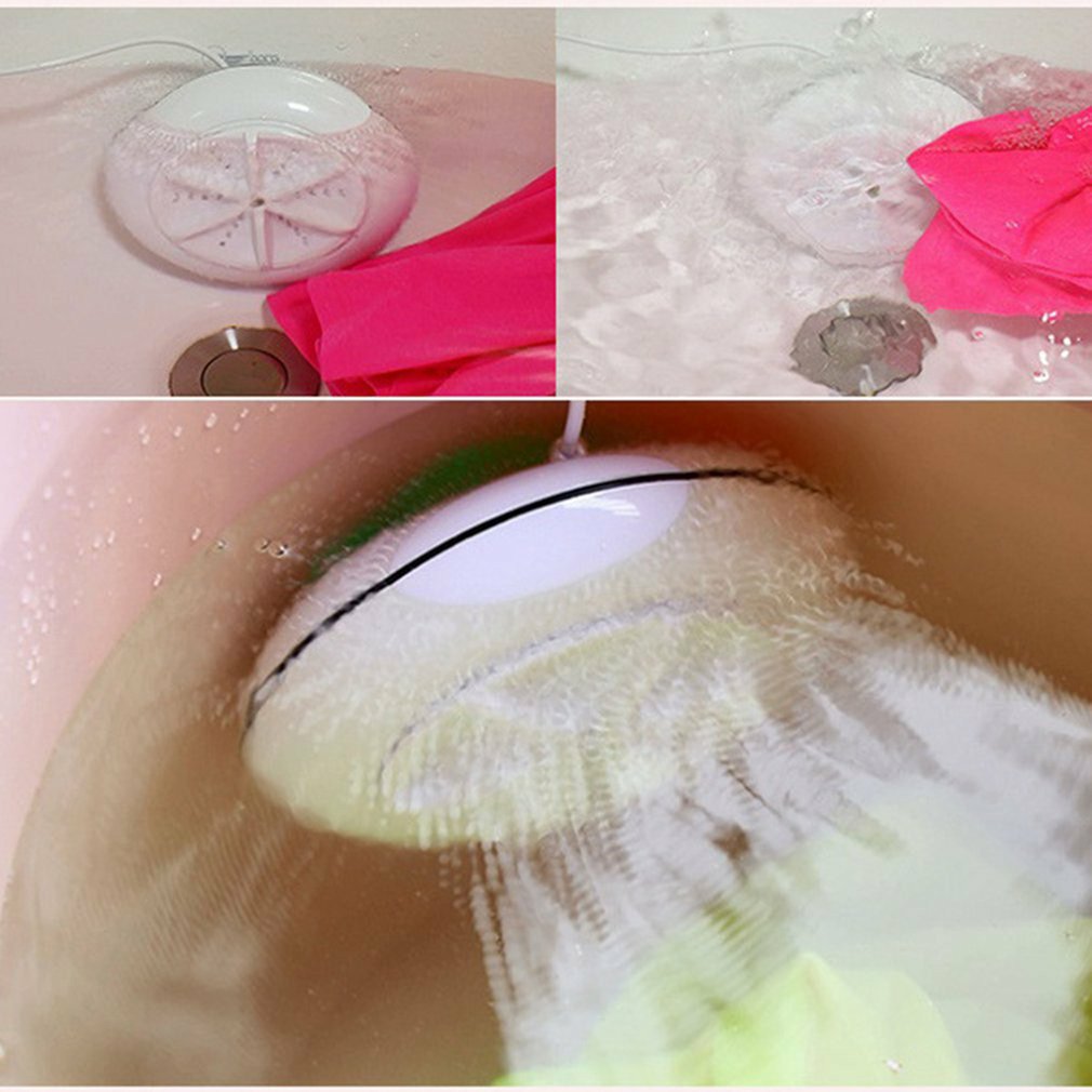 Secréte hærge konkurrence Ultralyd turbo vaskemaskine bærbar rejse vaskemaskine luftboble og  roterende mini vaskemaskine – Grandado