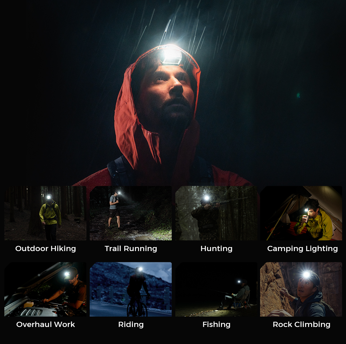 FLEXTAIL TINY HELIO 600Z - Ultra-Light LED Rechargeable Headlight with 6 Mode for Outdoor Camping Running Hiking Fishing