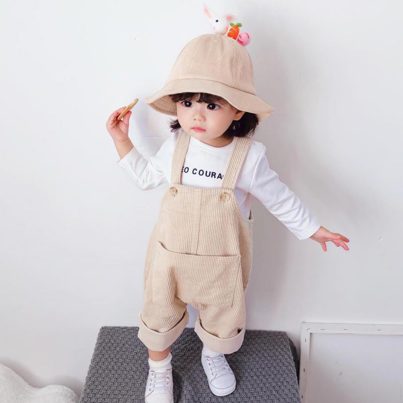 Kids Overalls Baby Overalls Solid Corduroy Boys Pants Autumn Winter Overalls For Children Girls Clothing