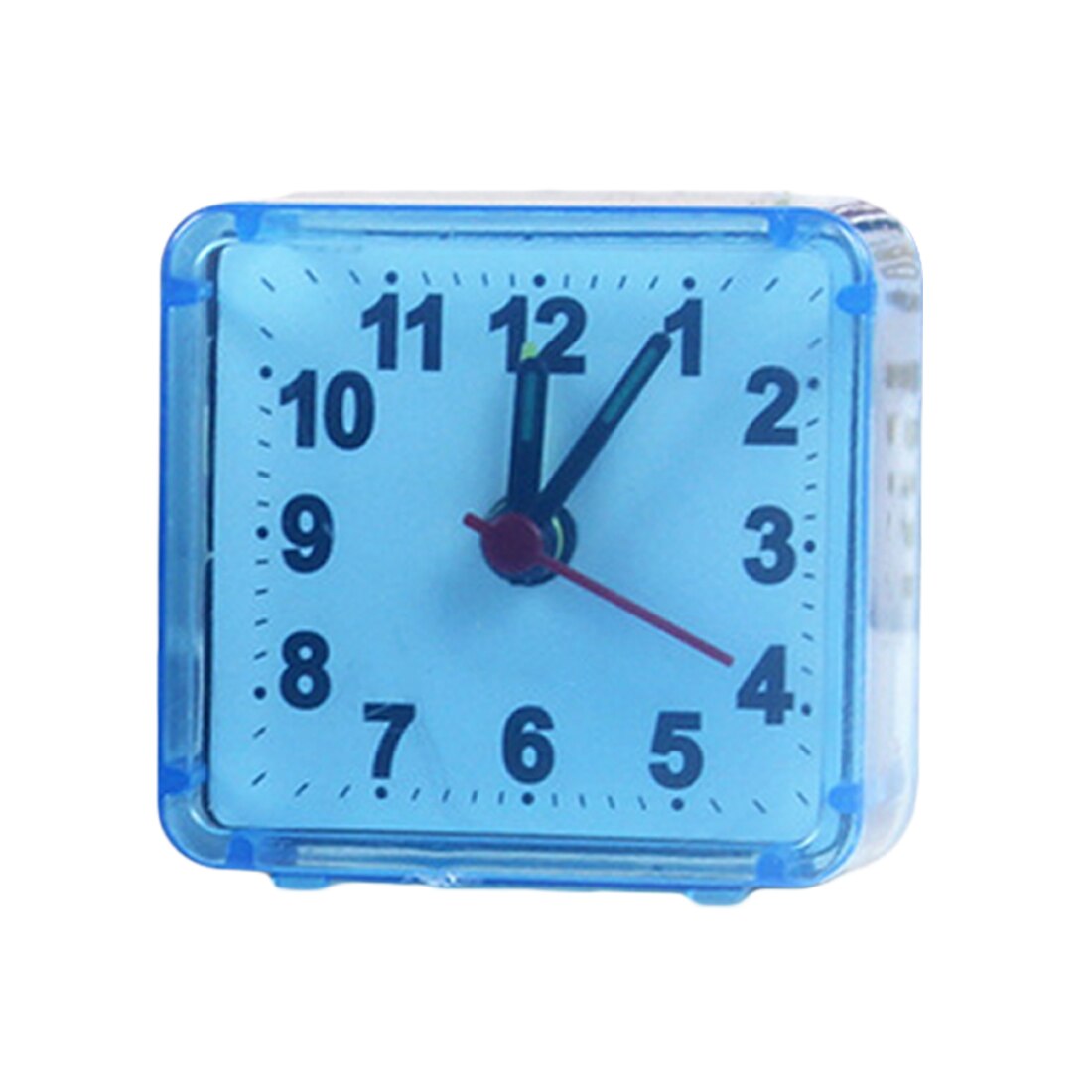 Portable Alarm Clock Square Small Bed Compact Travel Beep Alarm Clock Cute Cute Student Small Clock: Blue