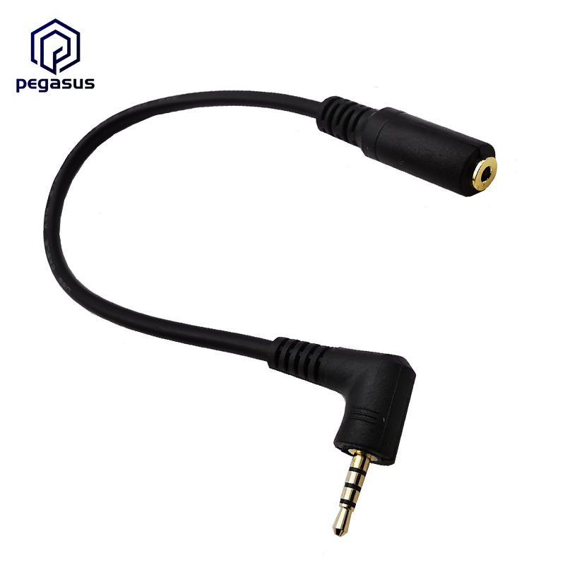 DC 2.5mm 4Pole Male to Female Jack Stereo Audio Adapter MF Gold Cable 20cm